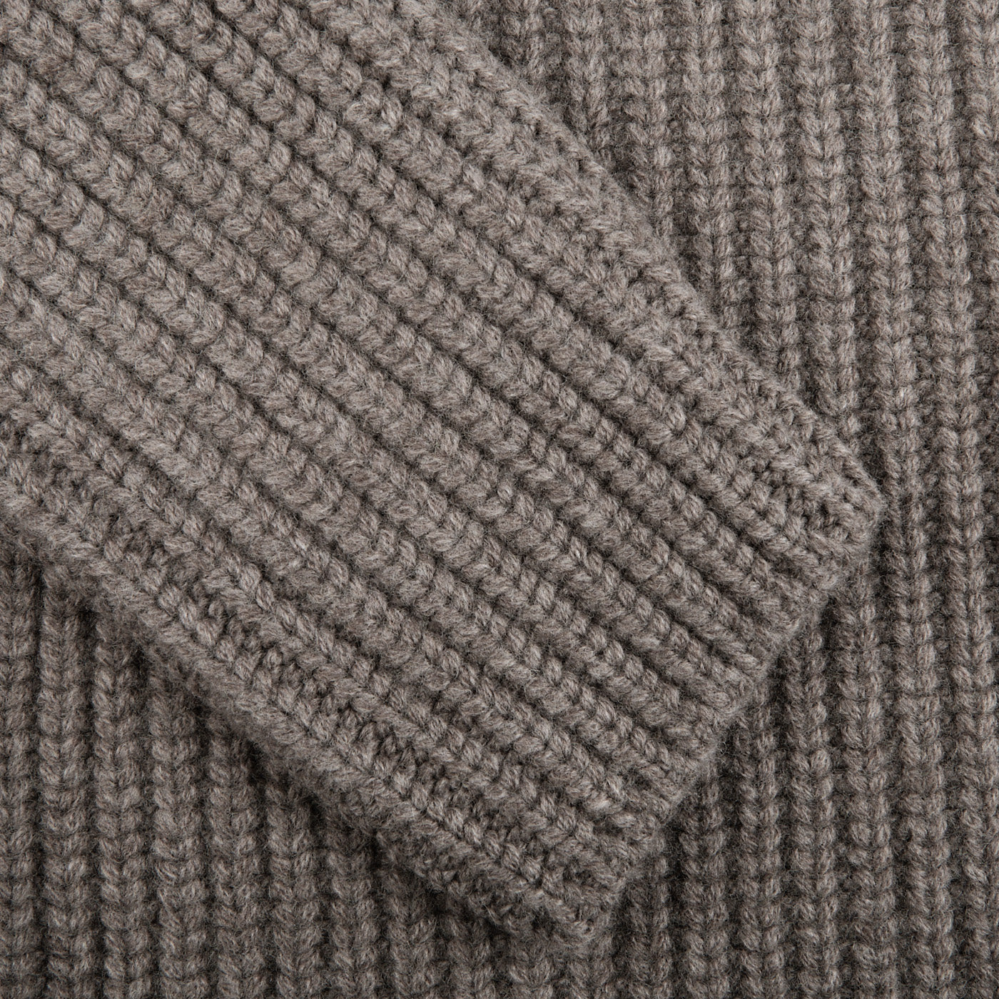 Taupe cable knit sweater – Made in italy