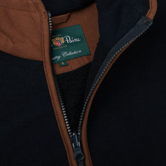 Alan Paine Dark Navy Fleece Aylsham Gilet Open