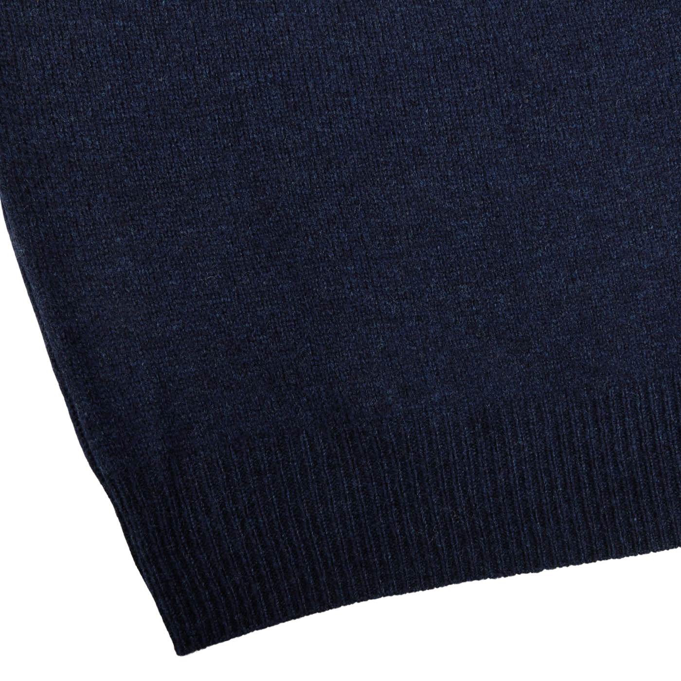 Alan Paine Indigo Blue Lambswool V-Neck Edge