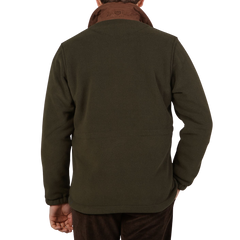 Alan Paine Moss Green Fleece Aylsham Jacket Back