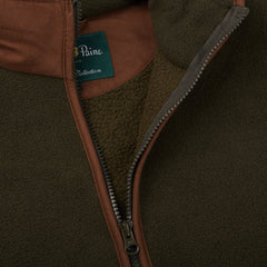 Alan Paine Moss Green Fleece Aylsham Jacket Open