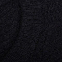 Alan Paine Navy Blue Lambswool Crew Neck Brim