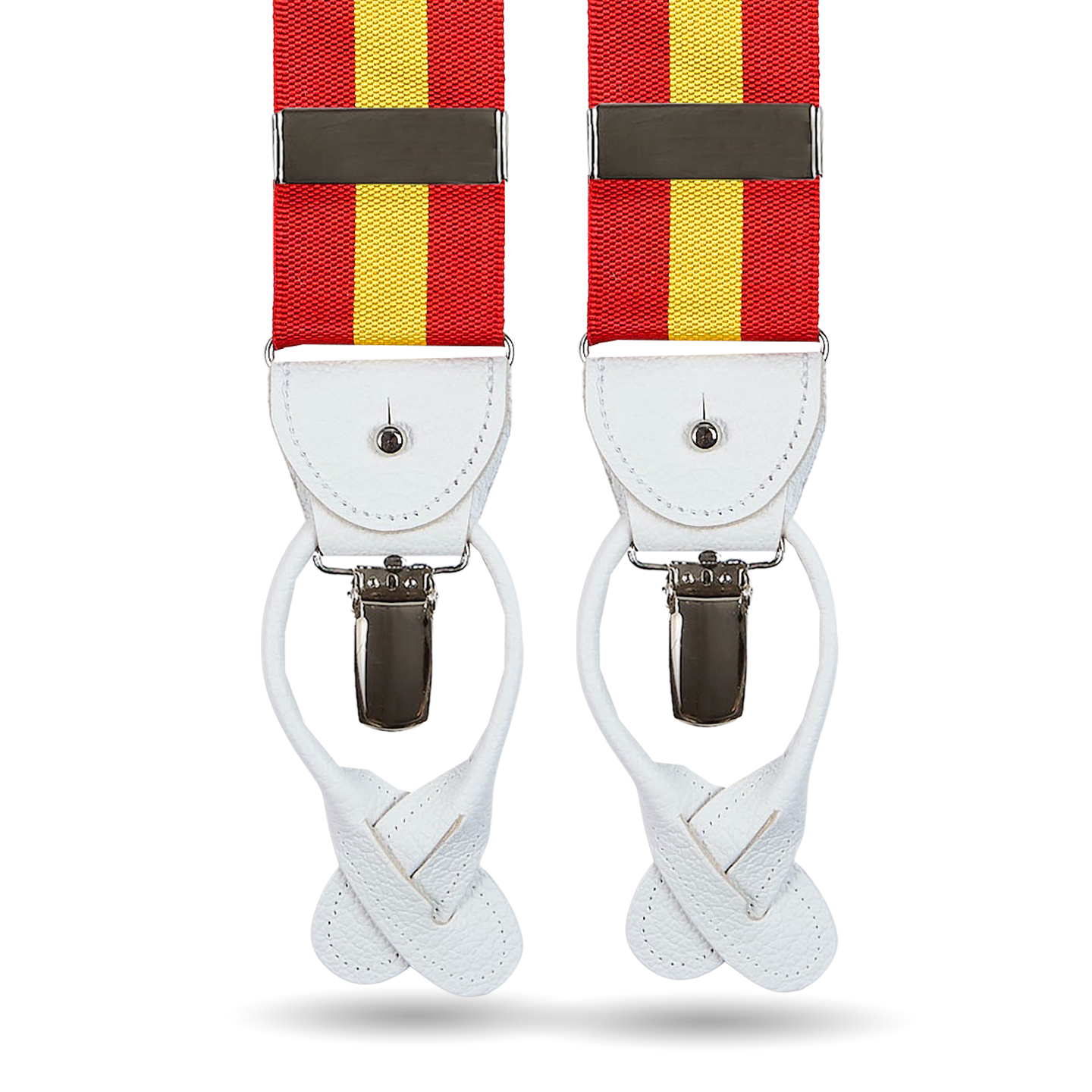 Albert Thurston Red Yellow Lords Stripe 40mm Braces Feature