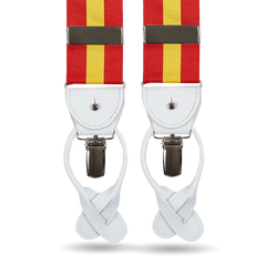 Albert Thurston Red Yellow Lords Stripe 40mm Braces Feature