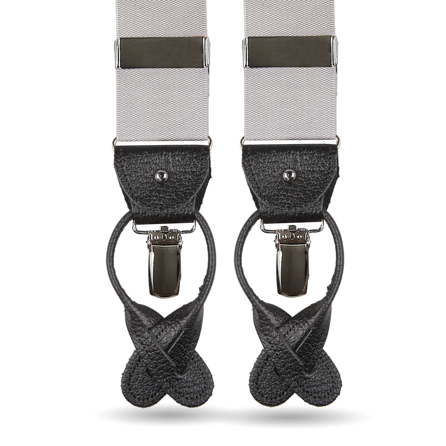 Jacob Alexander Men's Argyle Y-Back Suspenders Braces Convertible Leather  Ends Clips - Black Grey at Amazon Men's Clothing store