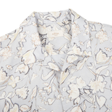 Altea Light Grey Flower Printed Cotton Shirt Collar