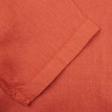 Altea Muted Orange Linen Short Sleeve Shirt Cuff