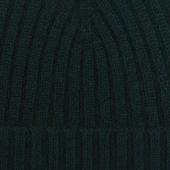 Amanda Christensen Bottle Green Ribbed Cashmere Cap Fabric