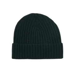 Amanda Christensen Bottle Green Ribbed Cashmere Cap Feature