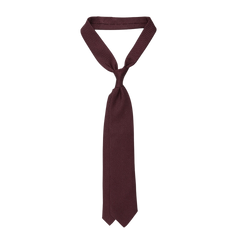 Amanda Christensen Burgundy Grenadine Grossa Lined Silk Tie Feature