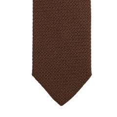 Amanda Christensen Dark Brown Grenadine Grossa Lined Silk Tie TipAmanda Christensen Dark Brown Grenadine Grossa Lined Silk Tie Tip