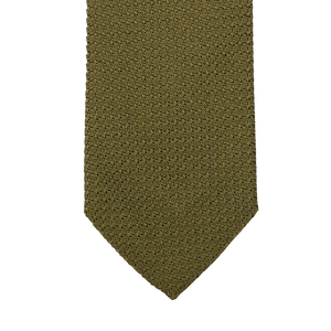 Amanda Christensen Green Grenadine Grossa Lined Silk Tie Tip