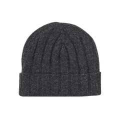 Amanda Christensen Grey Wide Ribbed Cashmere Cap Feature