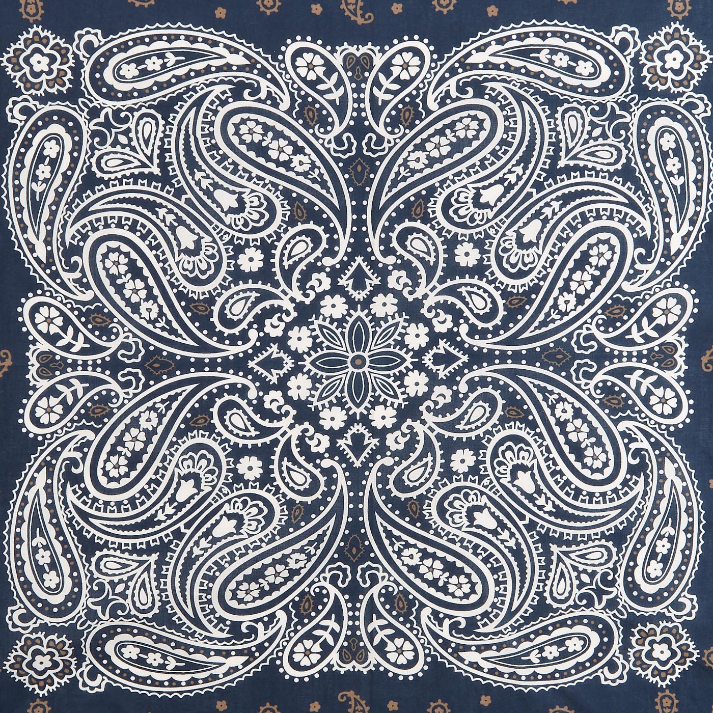 Amanda Christensen  Navy Paisley Printed Cotton Bandana – Baltzar
