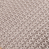 Amanda Christensen Taupe Beige Knitted Wool Tie Fabric