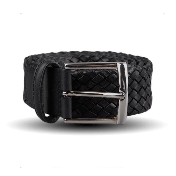 Anderson's  Black Braided Leather 35mm Belt – Baltzar
