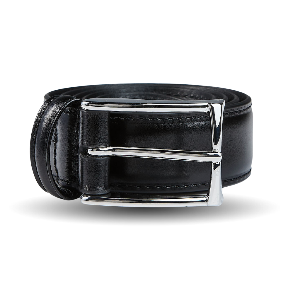 Anderson's Black Calf Leather 30mm Belt Feature