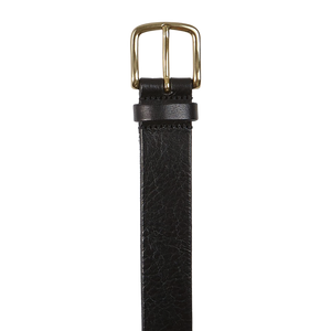Anderson's Black Saddle Leather 35mm Belt Buckle