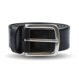 Anderson's Black Saddle Leather Silver Buckle 35mm Belt Feature
