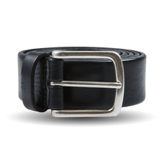 Anderson's Black Saddle Leather Silver Buckle 35mm Belt Feature