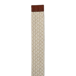 An Anderson's Cream Beige Cotton Canvas 30mm Belt on a white background.