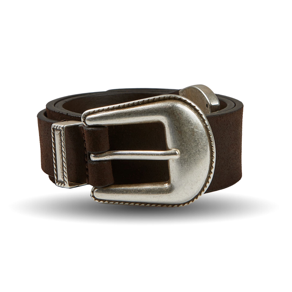 Anderson's Dark Brown Calf Leather 35mm Western Belt Feature