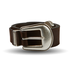 Anderson's Dark Brown Calf Leather 35mm Western Belt Feature