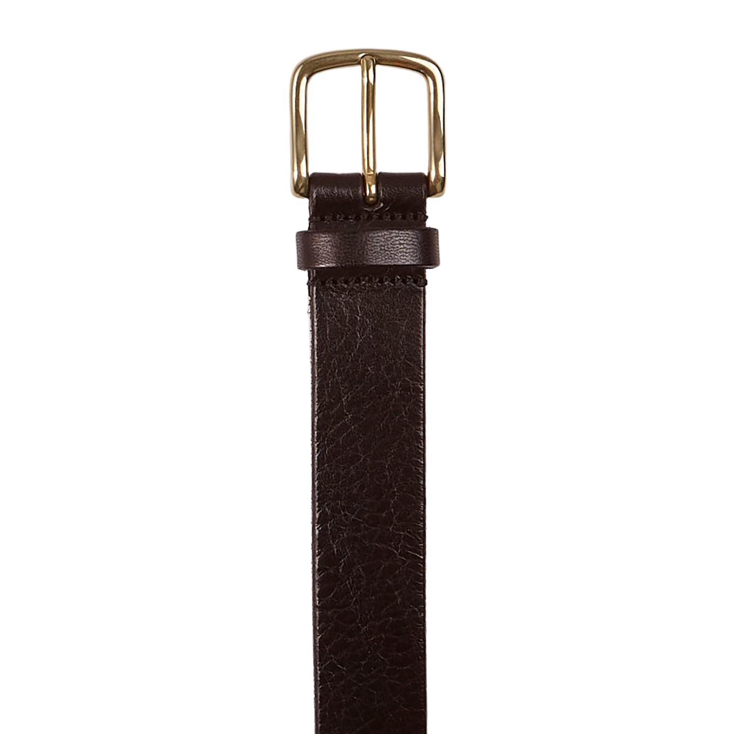Anderson's Dark Brown Saddle Leather 35mm Belt Buckle