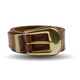 Anderson's Light Brown Calf Leather 35mm Western Belt Feature