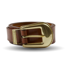 Anderson's Light Brown Calf Leather 35mm Western Belt Feature