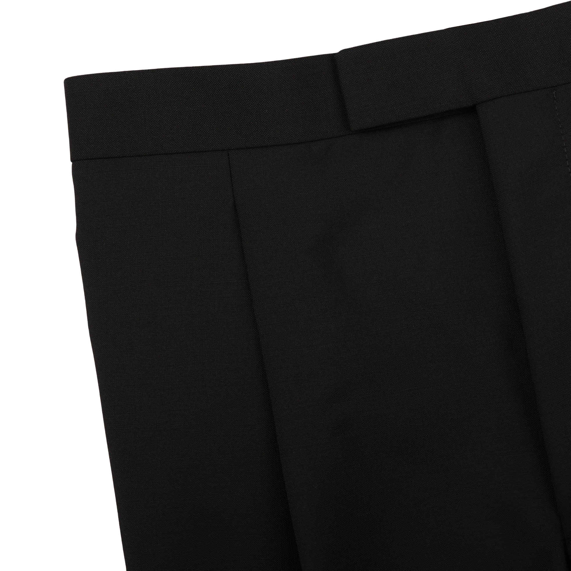 Baltzar Black Wool Mohair Tuxedo Pleated Trousers Edge
