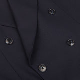 Baltzar Navy Blue Super 100s Wool DB Suit Jacket Closed