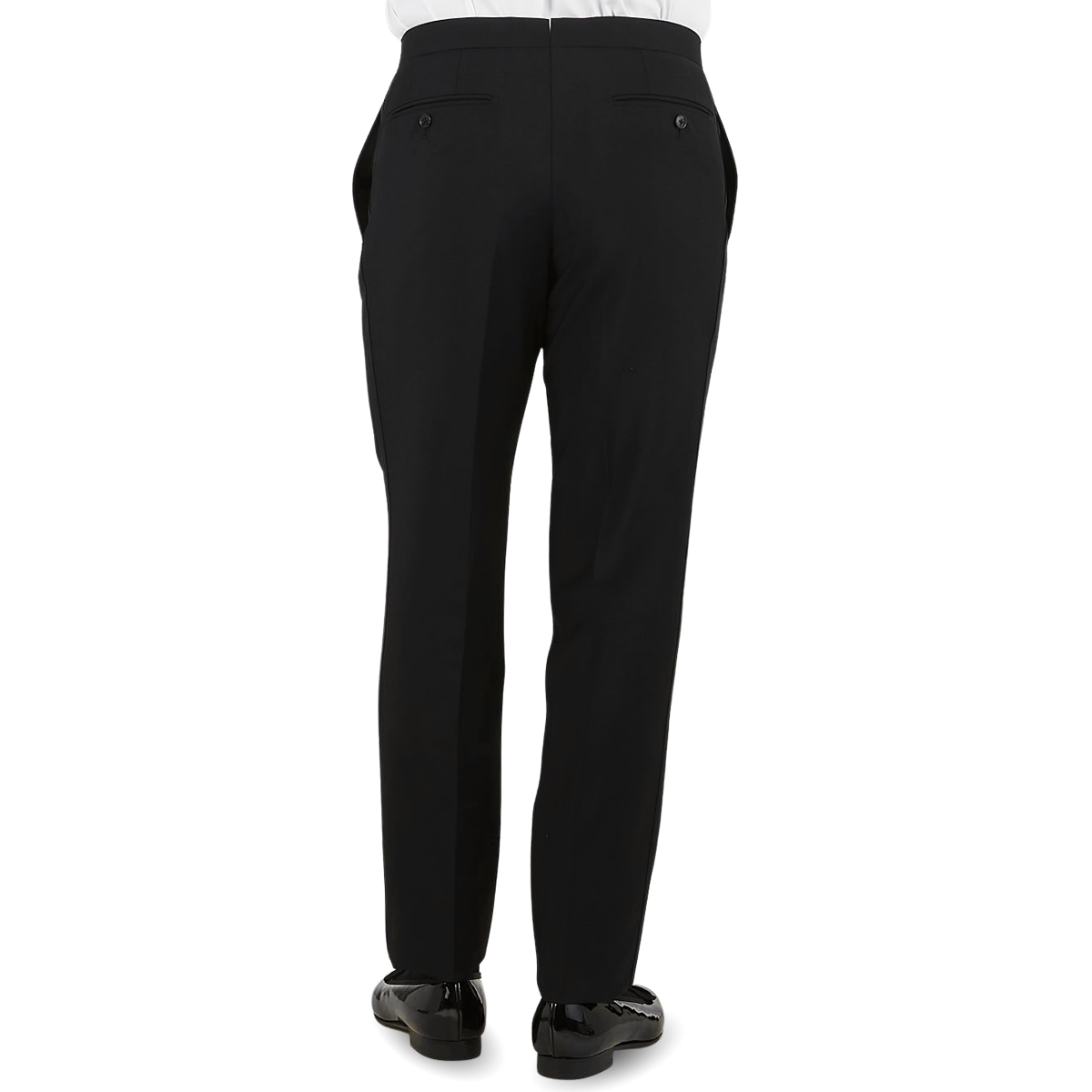 Black Flat Front Pant Polyester By Classic – Men's Clothing & Formalwear
