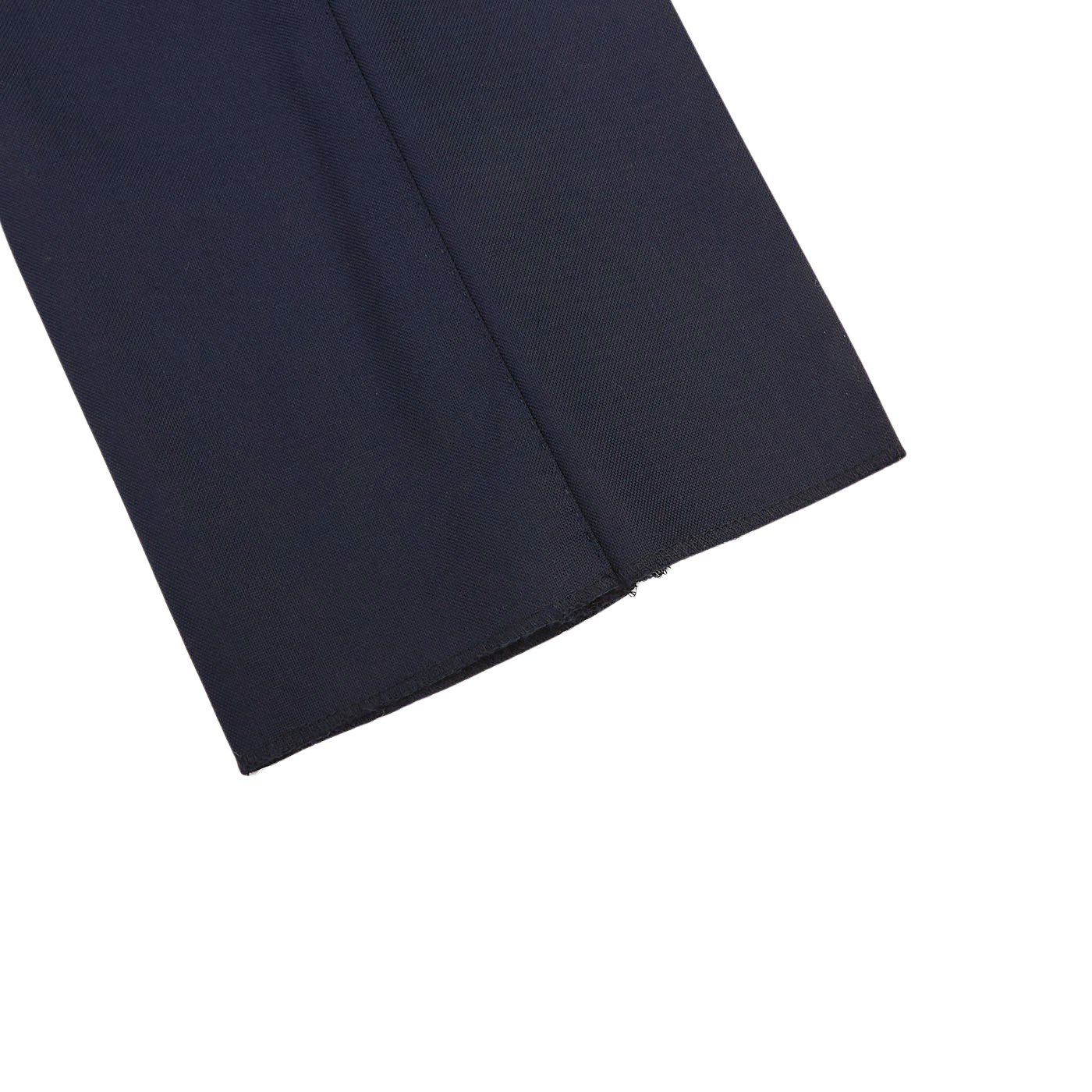 Baltzar Sartorial Navy Super 100's Wool Flat Front Suit Trousers Cuff