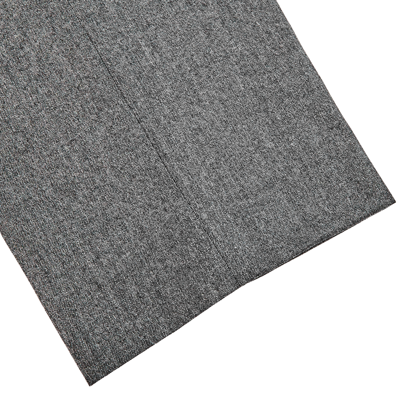 Berwich Grey Wool Flannel Pleated Trousers Cuff