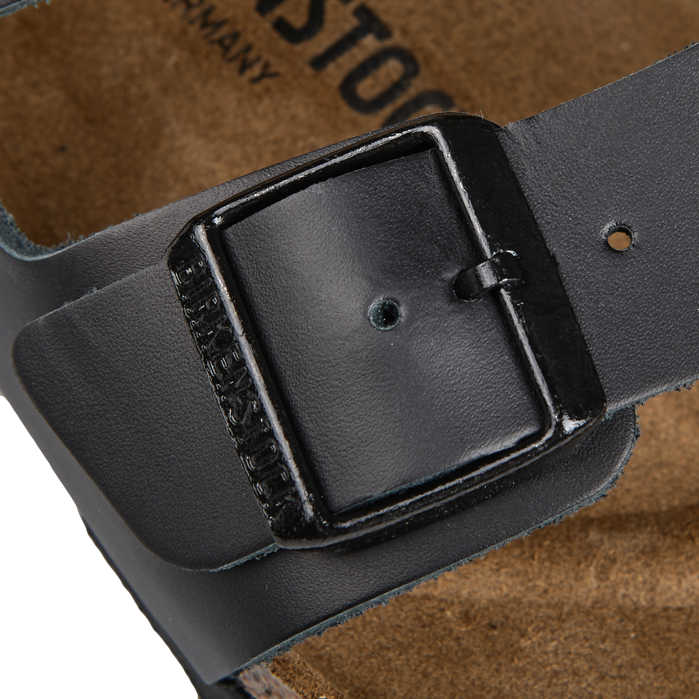 Birkenstock Black Natural Leather Arizona Sandals Detial