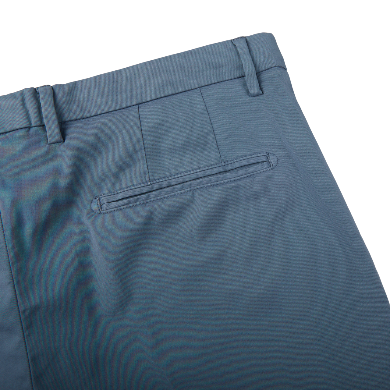 Boglioli Indigo Blue Cotton Stretch One Pleat Trousers Pocket