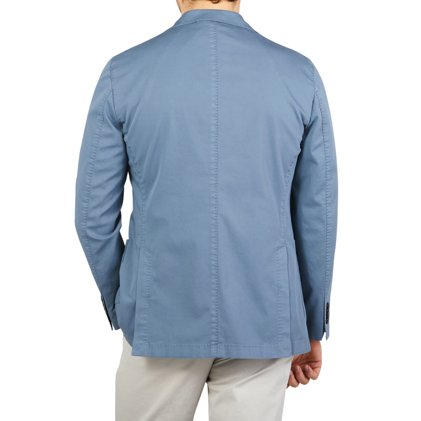 Boglioli Light Blue Washed Cotton K-Jacket Back