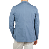 Boglioli Light Blue Washed Cotton K-Jacket Back