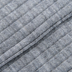 Bresciani Light Grey Ribbed Wool Nylon Socks Fabric