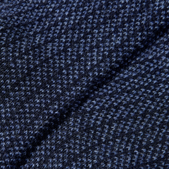 A close up image of Bresciani Navy Blue Structured Cashmere Socks.