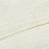 Bresciani Off White Ribbed Wool Nylon Socks Fabric