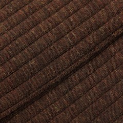 Bresciani Rust Brown Ribbed Wool Nylon Socks Fabric