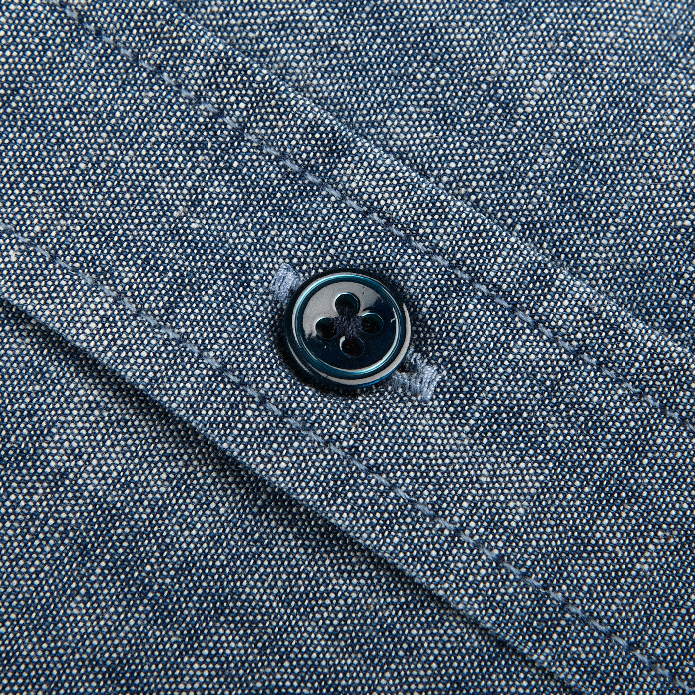 C.O.F Studio Washed Blue Cotton Chambray BD Shirt Button