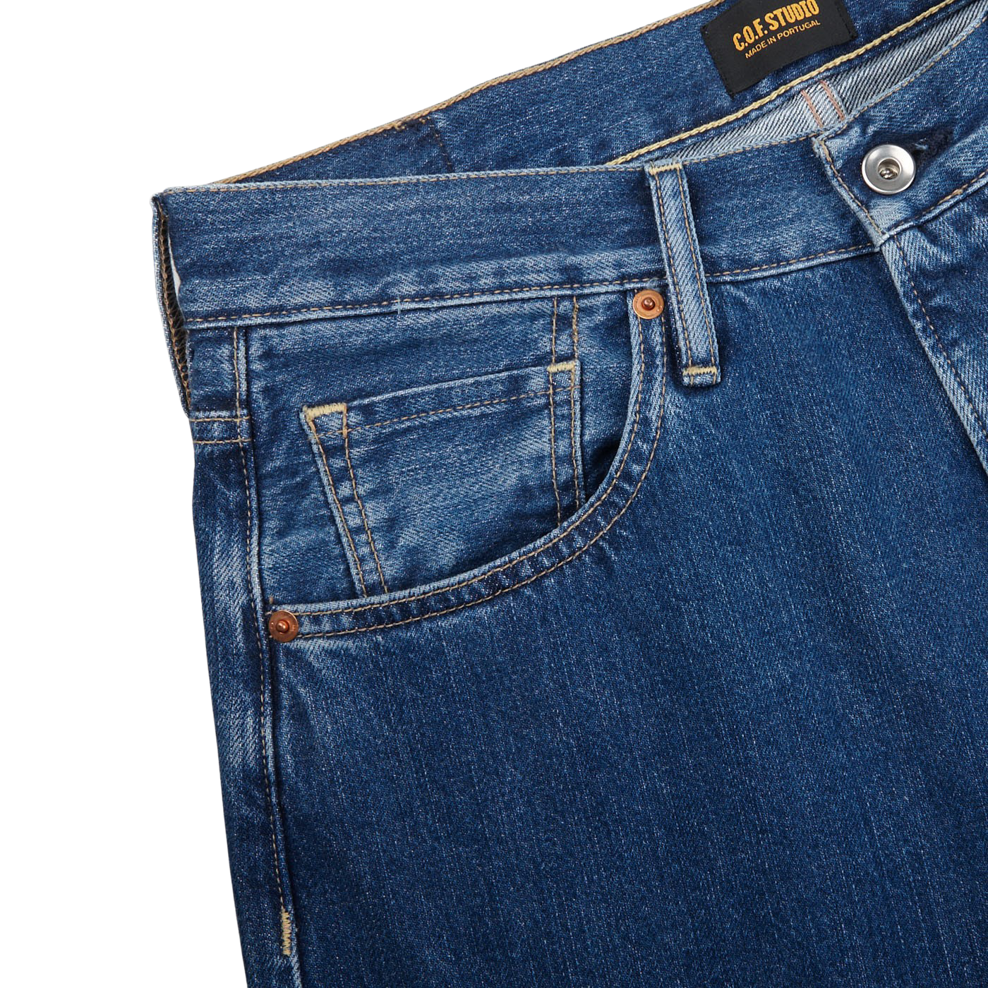 COF Studio Blue Organic Kurioki Cotton M5 6x Jeans Edge