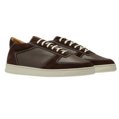 CQP Chocolate Brown Suede Leather Cingo Sneakers Feature