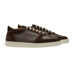 CQP Chocolate Brown Suede Leather Cingo Sneakers Side