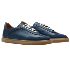 CQP Denim Blue Leather Otium Sneakers Feature