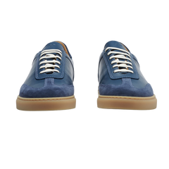 CQP Denim Blue Leather Otium Sneakers Front