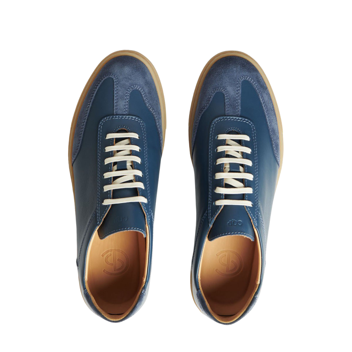 CQP Denim Blue Leather Otium Sneakers Top